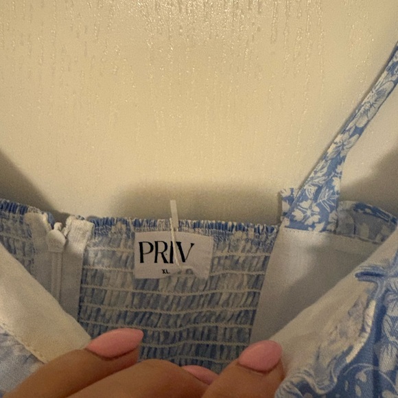 NWT PRIV Floral Blue & White Maxi Dress - Picture 4 of 13